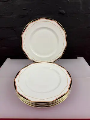 6 x Royal Doulton Prism H5110 Dinner Plates 10.75" Wide Set