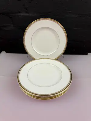 6 x Royal Worcester Somerset Gold Salad Plates 20.5 cm Wide Set