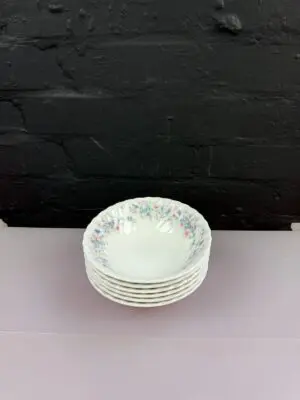 6 x Wedgwood Angela Cereal Bowls 15.5 cm Wide Set