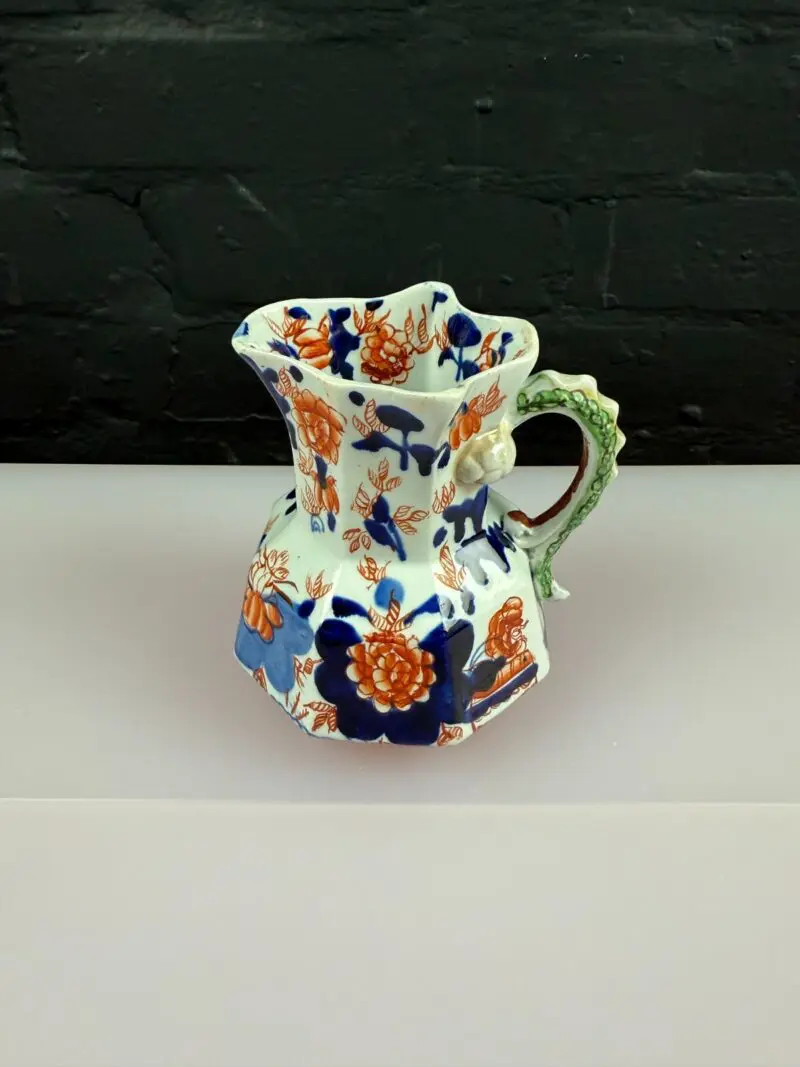 Antique Masons Ironstone Basket Japan Pattern Hydra Jug 13 cm High