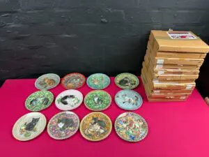 Aynsley Full Set Of 12 Meet My Kittens Collectors Plates Boxed 7.75" Wide