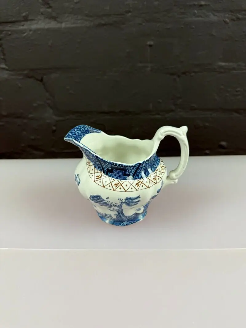 Booths Real Old Willow A8025 Milk / Cream Jug Blue and White 3.75" High
