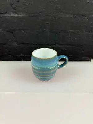 Denby Azure Coast Large Curved Tea / Coffee Mug 4" High