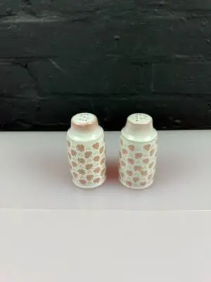 Denby Falling Leaves Tall Salt and Pepper Pots Cruet 4" High Set