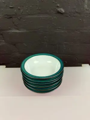 Denby Greenwich Rimmed Cereal Bowls 18 cm Wide Set of 6