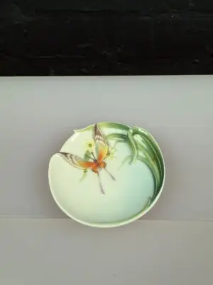 Franz Porcelain FZ00771 Papillon-Butterfly Trinket Dish 4.25" Wide