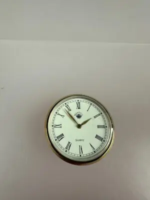 Masons 36mm Clock Insert Face New Old Stock Made In Japan Gold White Face Last 1