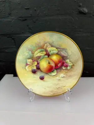 Minton Still Life Fruit Dessert Cabinet Plate Signed A Holland 9" Wide