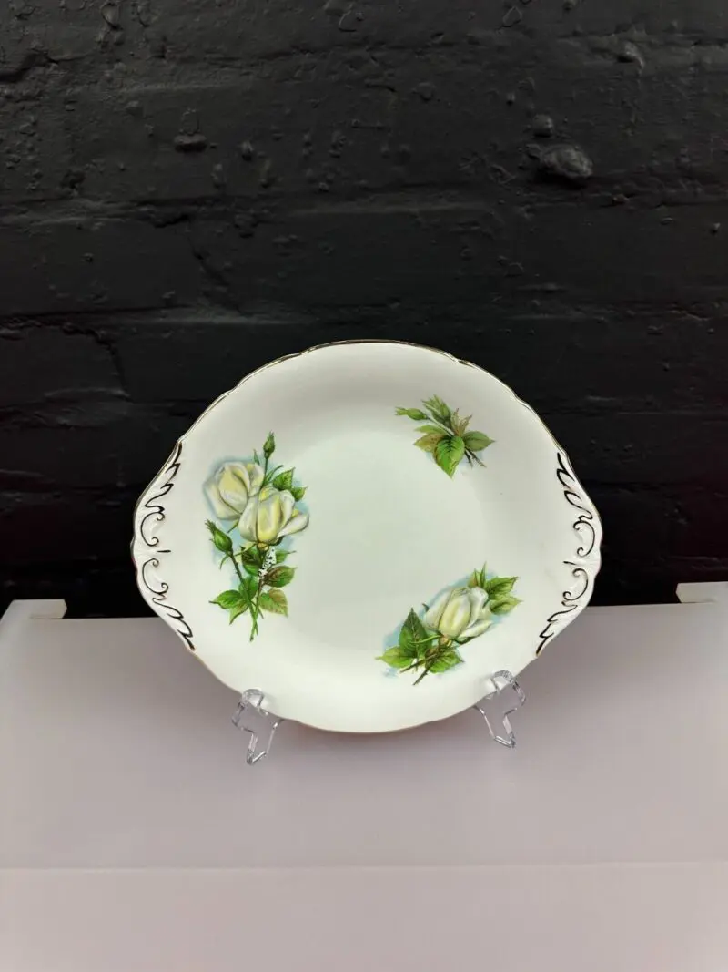 Paragon Harry Wheatcroft World Famous Roses Virgo Eared Cake Bread Plate 26 cm