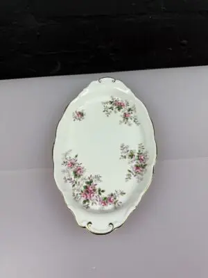 Royal Albert Lavender Rose Oval Eared Serving Sandwich Tray 10” x 5.75"