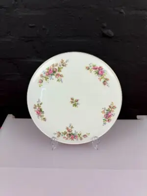 Royal Albert Moss Rose Round Domed Cake / Cheese / Gateau Plate 28.5 cm Wide