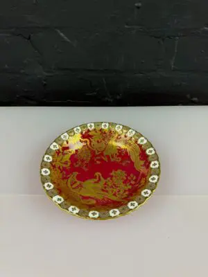 Royal Crown Derby Paradise Maroon Fruit / Cereal Bowl 16.5 cm Wide XL 1977