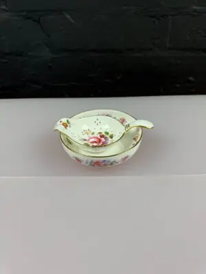 Royal Crown Derby Posies Tea Strainer and Bowl Set 2nd Quality