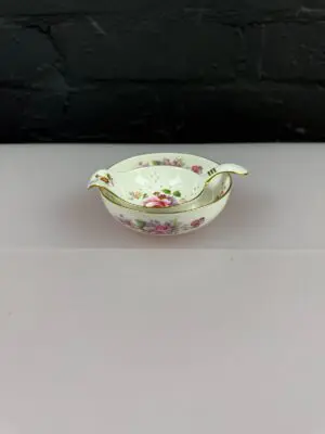 Royal Crown Derby Posies Tea Strainer and Bowl Set 2nd Quality LII