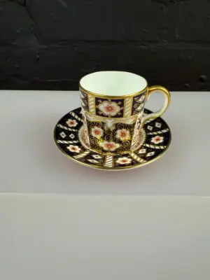 Royal Crown Derby Traditional Imari Coffee Cup and Saucer 2nd Quality