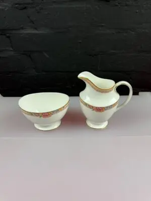 Royal Doulton Darjeeling H5247 Milk Cream Jug 5.5" and Open Sugar Bowl Set