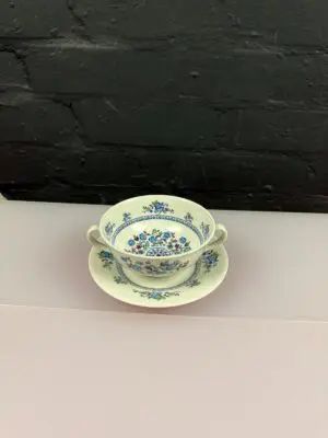 Royal Doulton Plymouth T.C1105 Soup Coupe Bowl and Stand / Saucer Set