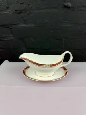 Royal Doulton Sandon H5172 Gravy Boat / Sauce Jug and Stand / Drip Plate Set