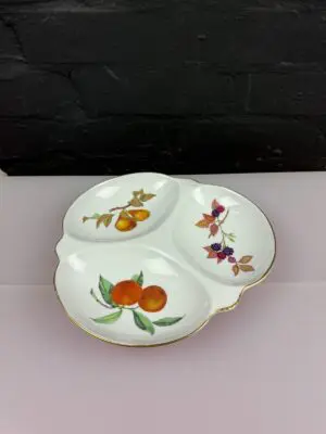 Royal Worcester Evesham Gold Divided 3 Section Serving Dish 24.5 cm 4 Available