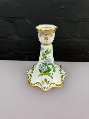 Spode Stafford Flowers F1651 Candlestick Holder Burtonia 5.5" High RARE