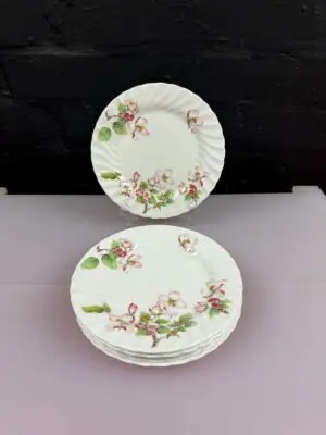 Wedgwood Apple Blossom Tea / Side Plates 6.75" Wide Set of 6