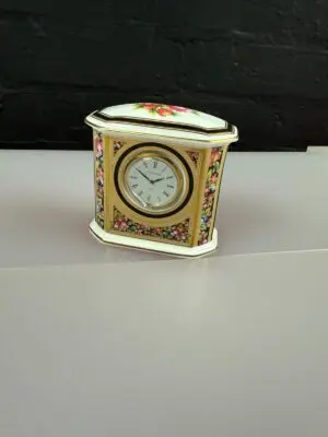 Wedgwood Clio Small Mantle Clock 9.2 cm Wide x 5.2 cm x 9.2 cm High
