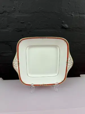 Wedgwood Colorado Square Eared Cake / Bread Plate 27.5 cm Wide