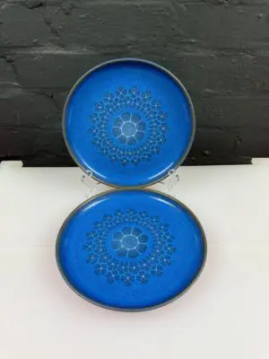 2 x Denby Midnight Salad Plates 21 cm Wide set 1st Quality