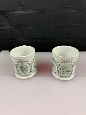 2 x Denby Stoneware Pottery British Regions Mugs Wales and Northumbria Set