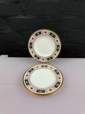 3 x Royal Crown Derby Border A1253 2nd Quality Tea Side Plates 16 cm Wide Set