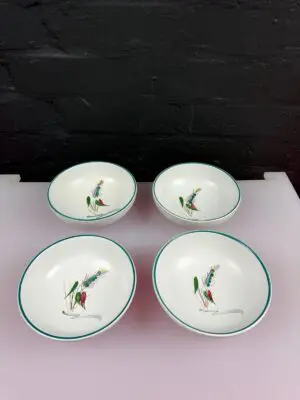4 x Denby Greenwheat Fruit / Cereal Bowls 5.75" ( 14.5 cm ) Wide Set