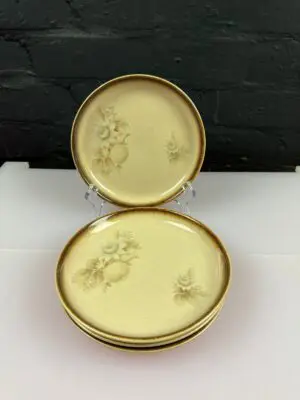 4 x Denby Images / Memories Tea / Side Plates 17 cm Wide Set