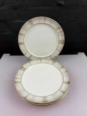 4 x Denby Truffle Layers Salad / Dessert Plates 24.5 cm Wide Set