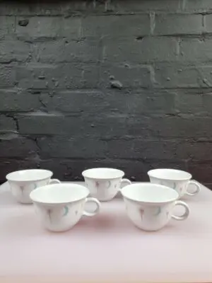 5 x Denby Dream Stars Moon Tea Cups Signed RARE