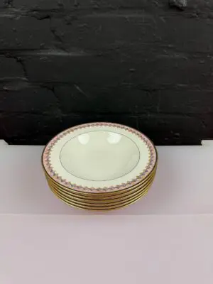 6 x Noritake Momentum 7734 Rimmed Soup Bowls 21 cm Set