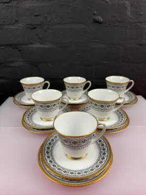 6 x Noritake Scheherazade 2044 Tea Trios Cups Saucers and Side Plates 2 Sets