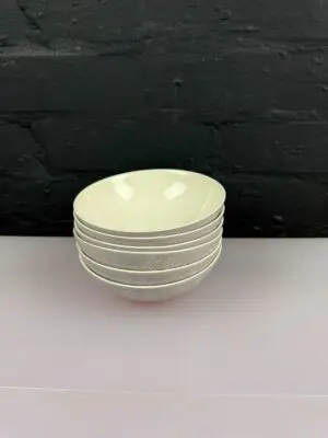 6 x Royal Doulton Bridal Veil D.6459 Fruit / Cereal Bowls 5.25" Wide Set