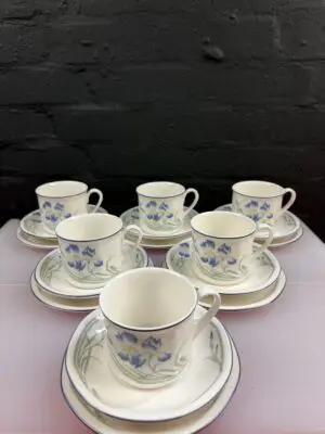 6 x Royal Doulton Minerva LS1084 Tea Trios Cups Saucers and Side Plates 2 Sets