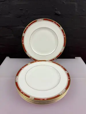 6 x Royal Doulton Sandon H5172 Dinner Plates 27 cm Wide Set