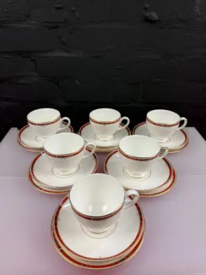 6 x Wedgwood Colorado Tea Trios Cups Saucers and Side Plates Set