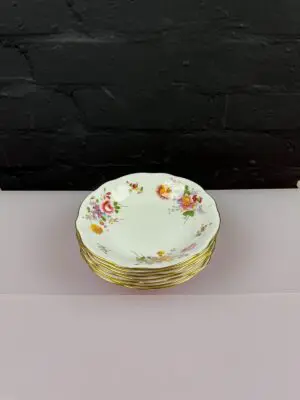 7 x Royal Crown Derby Posies Cereal Bowls 6.5" Wide Set 1st Quality Set