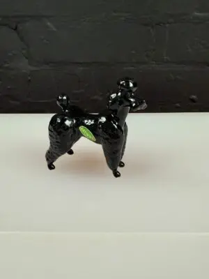 Beswick Pottery Black Dog Poodle High Gloss 9.5 cm High Figurine