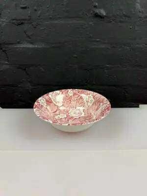 Burleigh Red Victorian Chintz Serving Bowl 21.5 cm x 6.5 cm