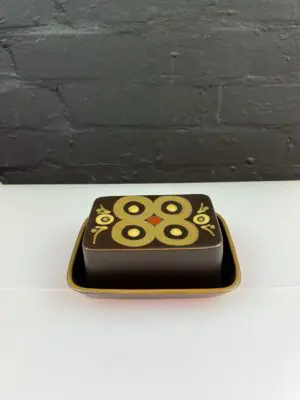 Denby Arabesque Covered Rectangle Butter / Cheese Dish