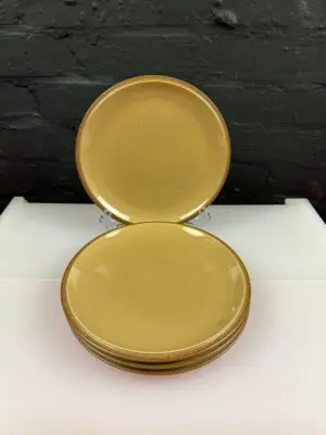 Denby Cinnamon Salad Plates 9" Wide Set of 4