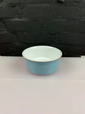 Denby Colonial Blue Souffle Vegetable Serving Dish 7" x 3"