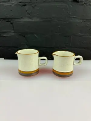 Denby Potters Wheel Milk / Cream Jugs 8.5 cm and 8 cm High
