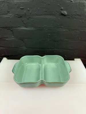Denby Regency Green Divided Rectangular Vegetable Serving Dish 12.5"