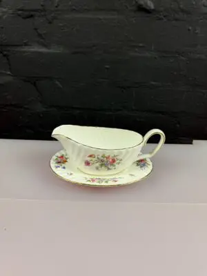 Minton Marlow Gravy Boat / Sauce Jug and Stand / Drip Plate Set