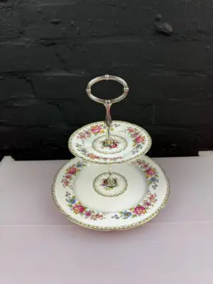 Royal Grafton Malvern 2 Tier Cake Stand ( Dinner 25 cm and Side 16 cm Plates )